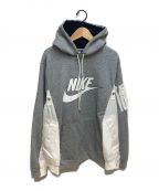 sacai×NIKEサカイ×ナイキ）の古着「MA-1ドッキングパーカー」｜グレー×ホワイト
