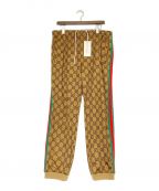 GUCCIグッチ）の古着「GGプリントテクニカルジャージーパンツ」｜ブラウン