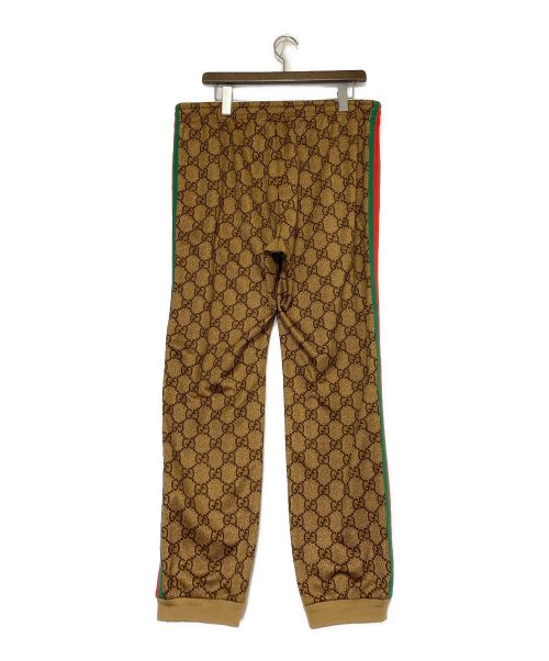GUCCI（グッチ）GUCCI (グッチ) GGプリントテクニカルジャージーパンツ ブラウン サイズ:Ｌの古着・服飾アイテム
