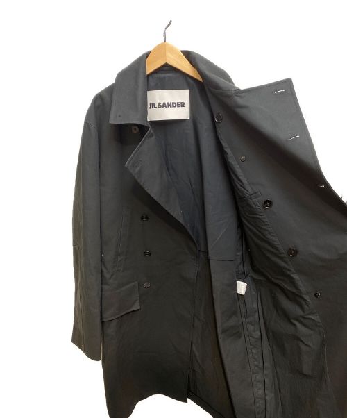 JIL SANDER（ジルサンダー）JIL SANDER (ジルサンダー) ハーフライトニングコットントレンチコート ブラック サイズ:48の古着・服飾アイテム