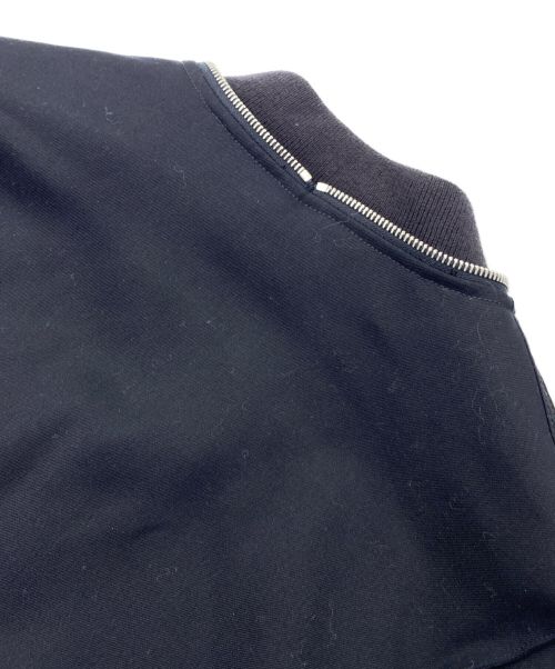 JIL SANDER（ジルサンダー）JIL SANDER (ジルサンダー) Ribbed-trim Zip-detail Bomber Jacket ブラック サイズ:44の古着・服飾アイテム