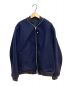 JIL SANDER（ジルサンダー）の古着「Ribbed-trim Zip-detail Bomber Jacket」｜ネイビー