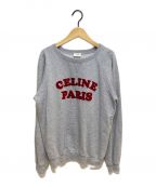 CELINEセリーヌ）の古着「20AW フロックドカシミヤクルーネックスウェットシャツ」｜グレー