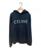 CELINEセリーヌ）の古着「21AWスタッズ付き ルーズ スウェットシャツ / コットンフリース」｜ブラック