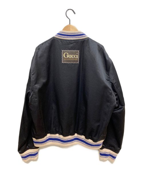 GUCCI（グッチ）GUCCI (グッチ) ORGASMIQUE REVERSIBLE BOMBER ベージュ×ブラック サイズ:50の古着・服飾アイテム