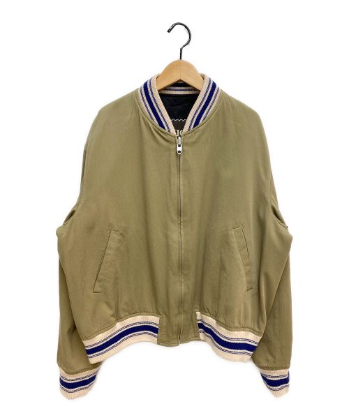 GUCCI（グッチ）GUCCI (グッチ) ORGASMIQUE REVERSIBLE BOMBER ベージュ×ブラック サイズ:50の古着・服飾アイテム