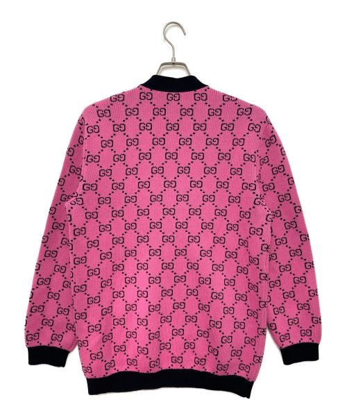 GUCCI（グッチ）GUCCI (グッチ) 21AW GGマルチカラー ウールコットンカーディガン ピンク サイズ:XSの古着・服飾アイテム