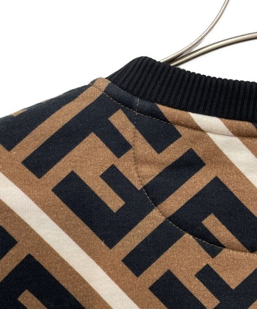 FENDI（フェンディ）FENDI (フェンディ) ズッカ柄ロゴスウェット ブラウン サイズ:XLの古着・服飾アイテム