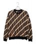 FENDI（フェンディ）の古着「ズッカ柄ロゴスウェット」｜ブラウン