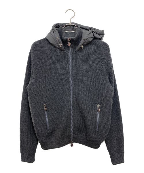 MONCLER（モンクレール）MONCLER (モンクレール) MAGLIONE TRICOT CARDIGAN ダークグレー サイズ:Mの古着・服飾アイテム
