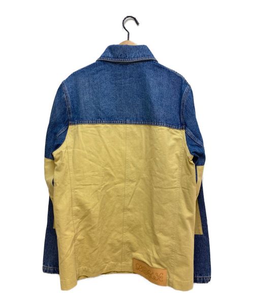 LOEWE（ロエベ）LOEWE (ロエベ) デニムコットンワークジャケット インディゴ×ベージュ サイズ:44の古着・服飾アイテム
