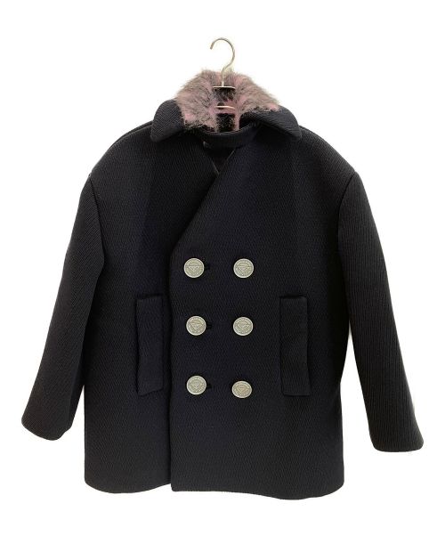 PRADA（プラダ）PRADA (プラダ) ダブルブレスト ウール キャバンジャケット ネイビー サイズ:xsの古着・服飾アイテム