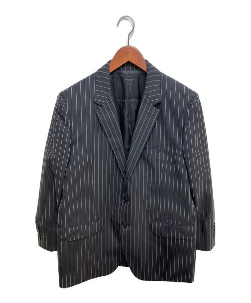 CELINE（セリーヌ）CELINE (セリーヌ) 21SS レクタングルジャケット / ストライプ ウールキャンバス ブラック サイズ:40の古着・服飾アイテム