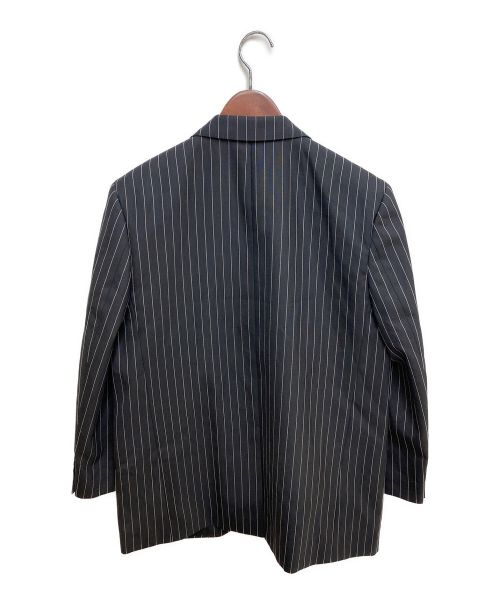 CELINE（セリーヌ）CELINE (セリーヌ) 21SS レクタングルジャケット / ストライプ ウールキャンバス ブラック サイズ:40の古着・服飾アイテム