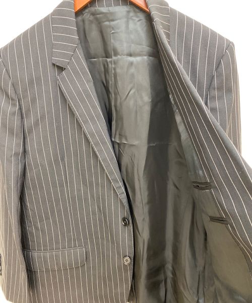 CELINE（セリーヌ）CELINE (セリーヌ) 21SS レクタングルジャケット / ストライプ ウールキャンバス ブラック サイズ:40の古着・服飾アイテム