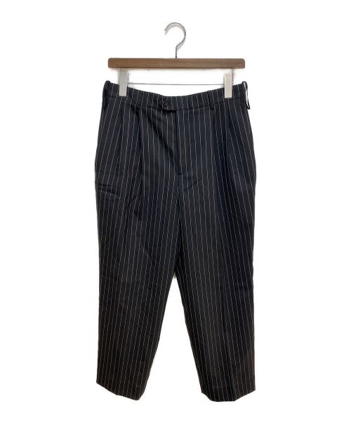 CELINE（セリーヌ）CELINE (セリーヌ) 21SS ストライプ スケートパンツ / ウールキャンバス ブラック サイズ:40の古着・服飾アイテム