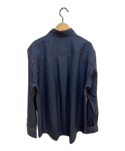MARNI（マルニ）MARNI (マルニ) コントラストステッチシャツ ネイビー サイズ:44の古着・服飾アイテム