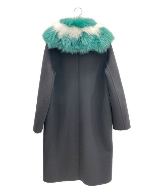FENDI（フェンディ）FENDI (フェンディ) FOXファー付コート ブラック サイズ:40の古着・服飾アイテム