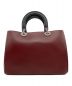 Christian Dior (クリスチャン ディオール) DIORISSIMOバイカラー2WAYバッグ ボルドー×ピンク：99800円