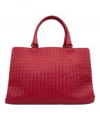 BOTTEGA VENETAボッテガベネタ）の古着「イントレチャートハンドバッグ」｜ショッキングピンク