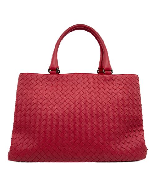 BOTTEGA VENETA（ボッテガベネタ）BOTTEGA VENETA (ボッテガベネタ) イントレチャートハンドバッグ ショッキングピンクの古着・服飾アイテム