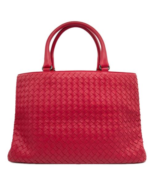 BOTTEGA VENETA（ボッテガベネタ）BOTTEGA VENETA (ボッテガベネタ) イントレチャートハンドバッグ ショッキングピンクの古着・服飾アイテム