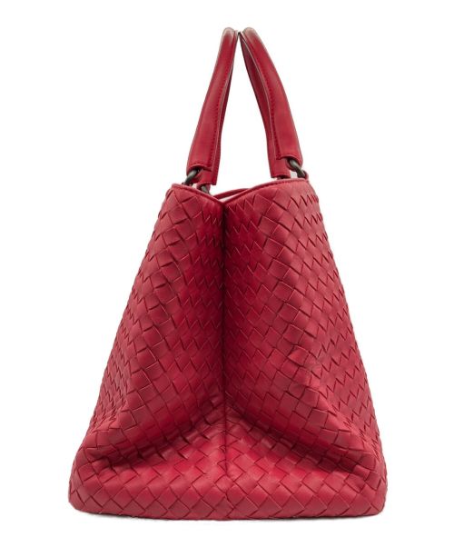 BOTTEGA VENETA（ボッテガベネタ）BOTTEGA VENETA (ボッテガベネタ) イントレチャートハンドバッグ ショッキングピンクの古着・服飾アイテム