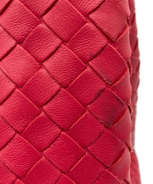 BOTTEGA VENETA（ボッテガベネタ）BOTTEGA VENETA (ボッテガベネタ) イントレチャートハンドバッグ ショッキングピンクの古着・服飾アイテム