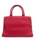 BOTTEGA VENETA (ボッテガベネタ) イントレチャートハンドバッグ ショッキングピンク：79800円