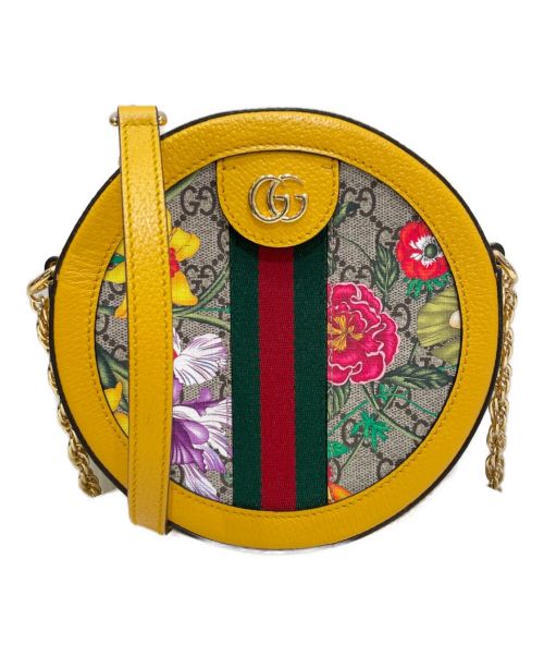 GUCCI（グッチ）GUCCI (グッチ) オフィディアラウンドショルダーバッグ イエロー サイズ:-の古着・服飾アイテム