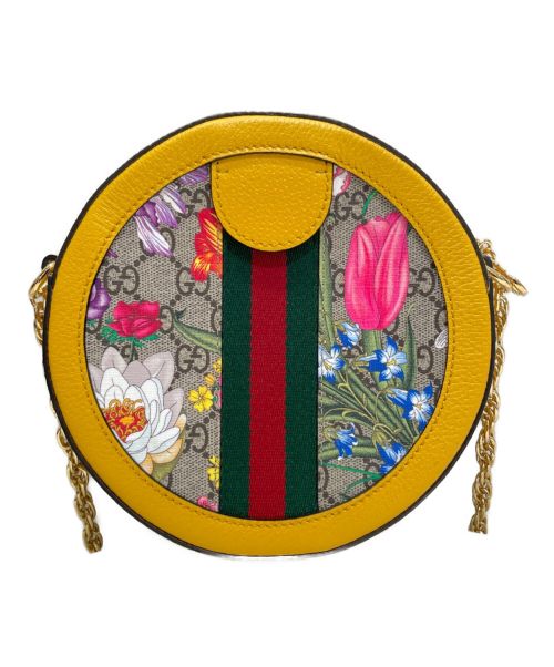 GUCCI（グッチ）GUCCI (グッチ) オフィディアラウンドショルダーバッグ イエロー サイズ:-の古着・服飾アイテム