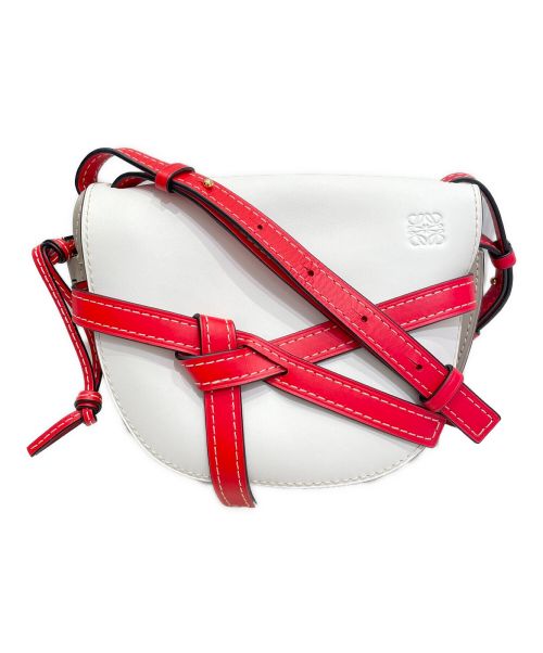 LOEWE（ロエベ）LOEWE (ロエベ) ゲートスモールバッグ ホワイト×レッド サイズ:スモールの古着・服飾アイテム