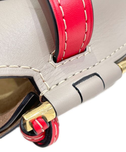 LOEWE（ロエベ）LOEWE (ロエベ) ゲートスモールバッグ ホワイト×レッド サイズ:スモールの古着・服飾アイテム