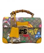 GUCCIグッチ）の古着「GGフローラルスモールバンブーバッグ」