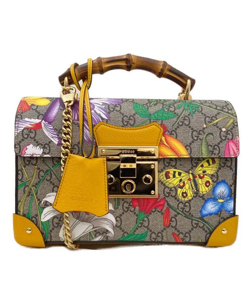 GUCCI（グッチ）GUCCI (グッチ) GGフローラルスモールバンブーバッグ サイズ:スモールの古着・服飾アイテム