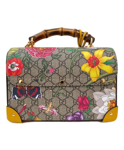 GUCCI（グッチ）GUCCI (グッチ) GGフローラルスモールバンブーバッグ サイズ:スモールの古着・服飾アイテム