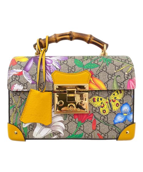 GUCCI（グッチ）GUCCI (グッチ) GGフローラルスモールバンブーバッグ サイズ:スモールの古着・服飾アイテム