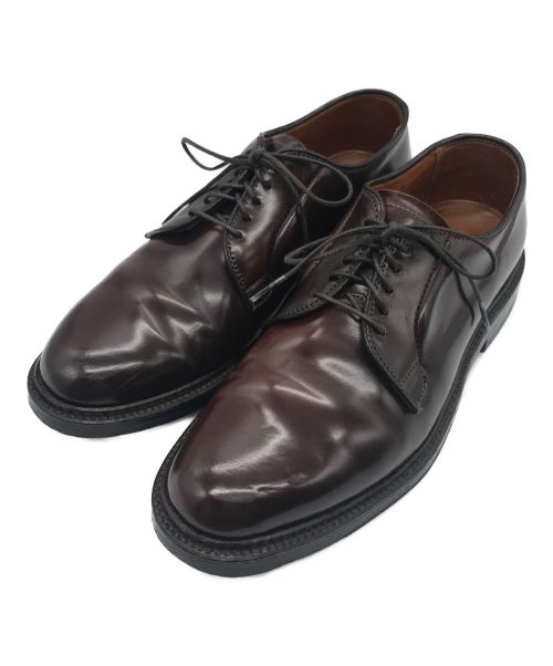 Alden（オールデン）Alden (オールデン) 外羽根プレーントゥシューズ ダークバーガンディ サイズ:6　1/2の古着・服飾アイテム