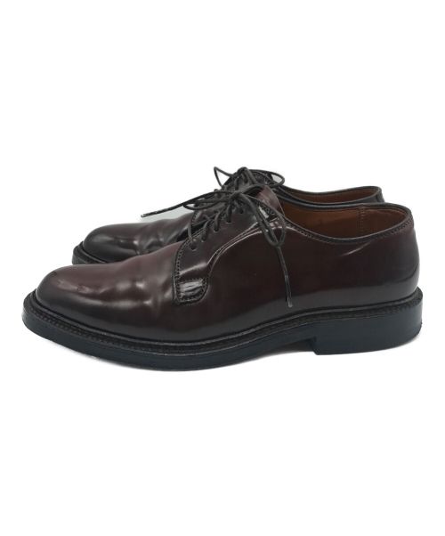 Alden（オールデン）Alden (オールデン) 外羽根プレーントゥシューズ ダークバーガンディ サイズ:6　1/2の古着・服飾アイテム