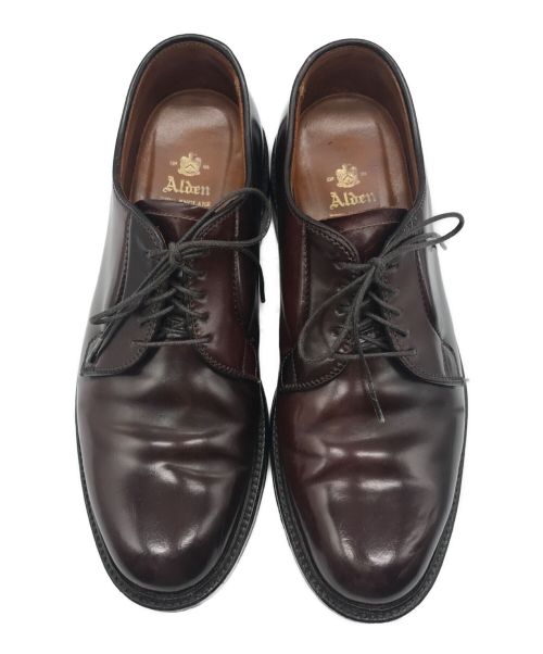 Alden（オールデン）Alden (オールデン) 外羽根プレーントゥシューズ ダークバーガンディ サイズ:6　1/2の古着・服飾アイテム