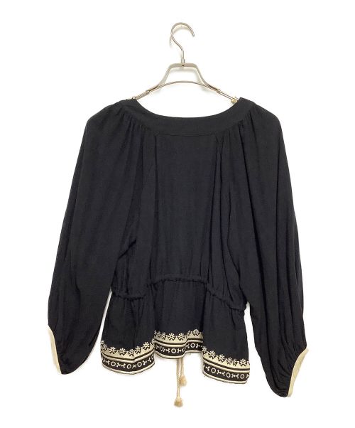 ETRE TOKYO（エトレトウキョウ）ETRE TOKYO (エトレトウキョウ) エンブロイダリーブラウス ブラック サイズ:Fの古着・服飾アイテム