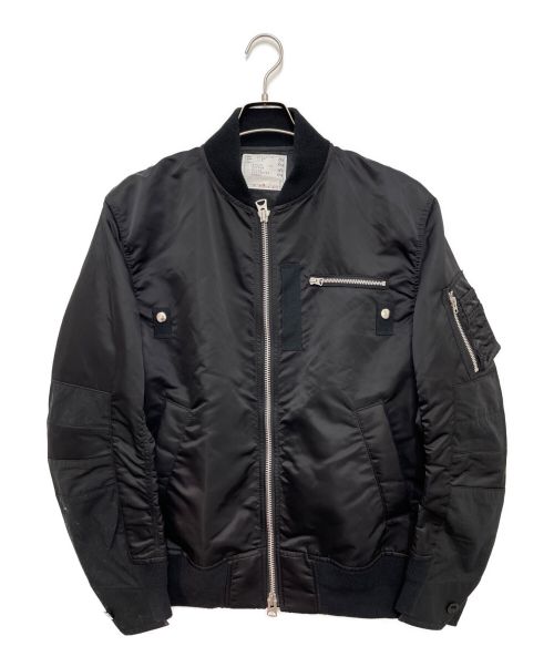 sacai（サカイ）sacai (サカイ) 21SS Nylon Twill MA-1 Blouson ブラック サイズ:3の古着・服飾アイテム