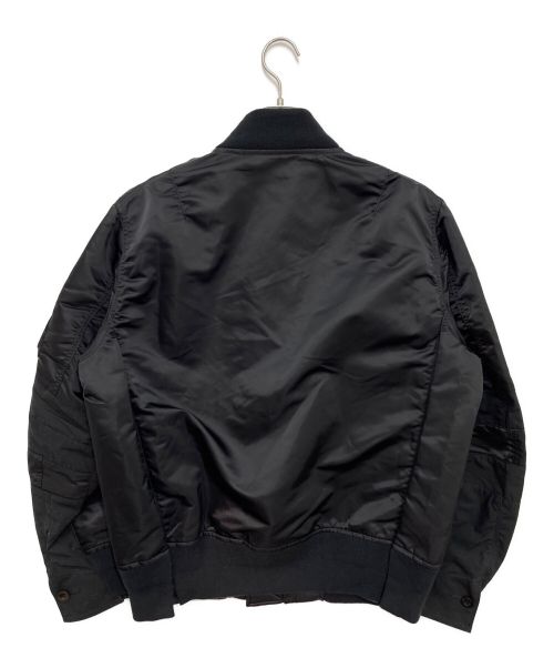 sacai（サカイ）sacai (サカイ) 21SS Nylon Twill MA-1 Blouson ブラック サイズ:3の古着・服飾アイテム