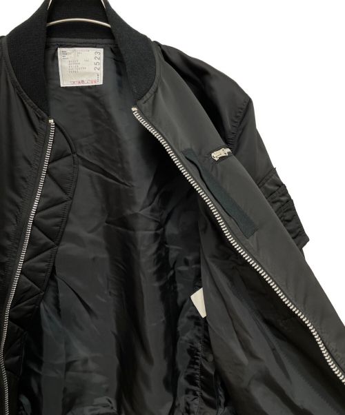 sacai（サカイ）sacai (サカイ) 21SS Nylon Twill MA-1 Blouson ブラック サイズ:3の古着・服飾アイテム