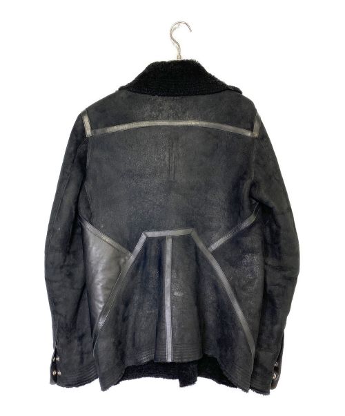 RICK OWENS（リックオウエンス）RICK OWENS (リック オウエンス) MASTODON ムートン ジャケット ブラック サイズ:SIZE 48の古着・服飾アイテム