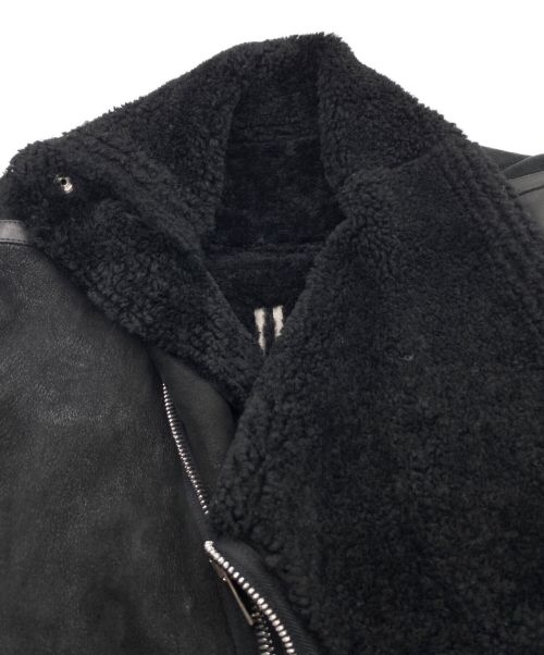 RICK OWENS（リックオウエンス）RICK OWENS (リック オウエンス) MASTODON ムートン ジャケット ブラック サイズ:SIZE 48の古着・服飾アイテム