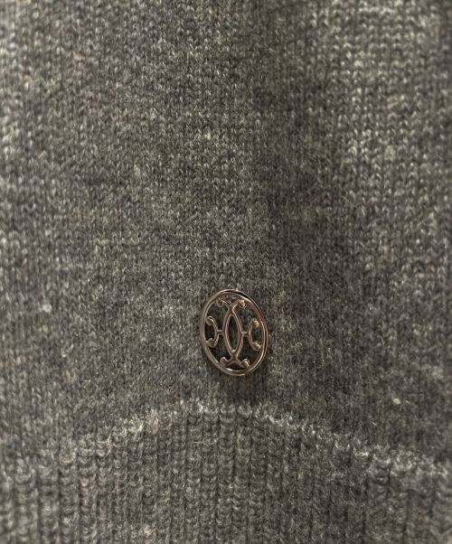 HERMES（エルメス）HERMES (エルメス) カシミヤニットワンピース グレー サイズ:38の古着・服飾アイテム