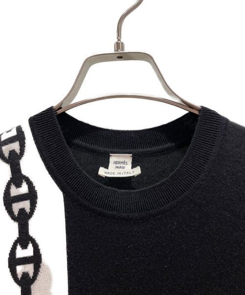 HERMES（エルメス）HERMES (エルメス) ノースリーブワンピース ブラック サイズ:38の古着・服飾アイテム