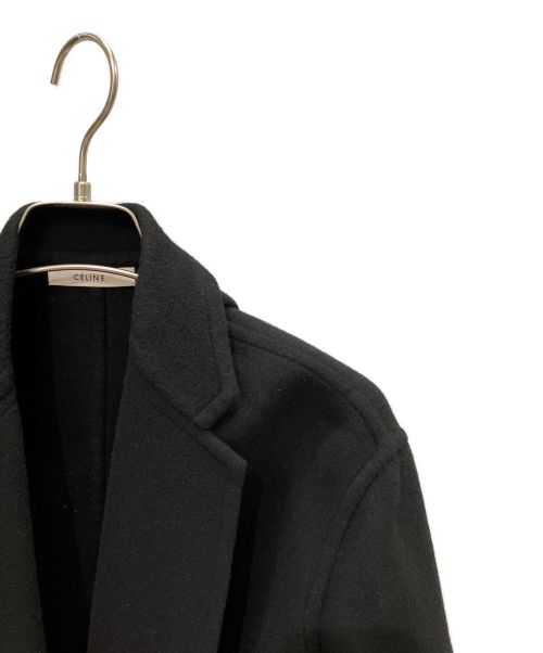 CELINE（セリーヌ）CELINE (セリーヌ) エッグクロンビーチェスターコート ブラック サイズ:36の古着・服飾アイテム