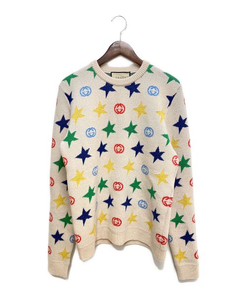 GUCCI（グッチ）GUCCI (グッチ) 総柄ニット サイズ:XSの古着・服飾アイテム